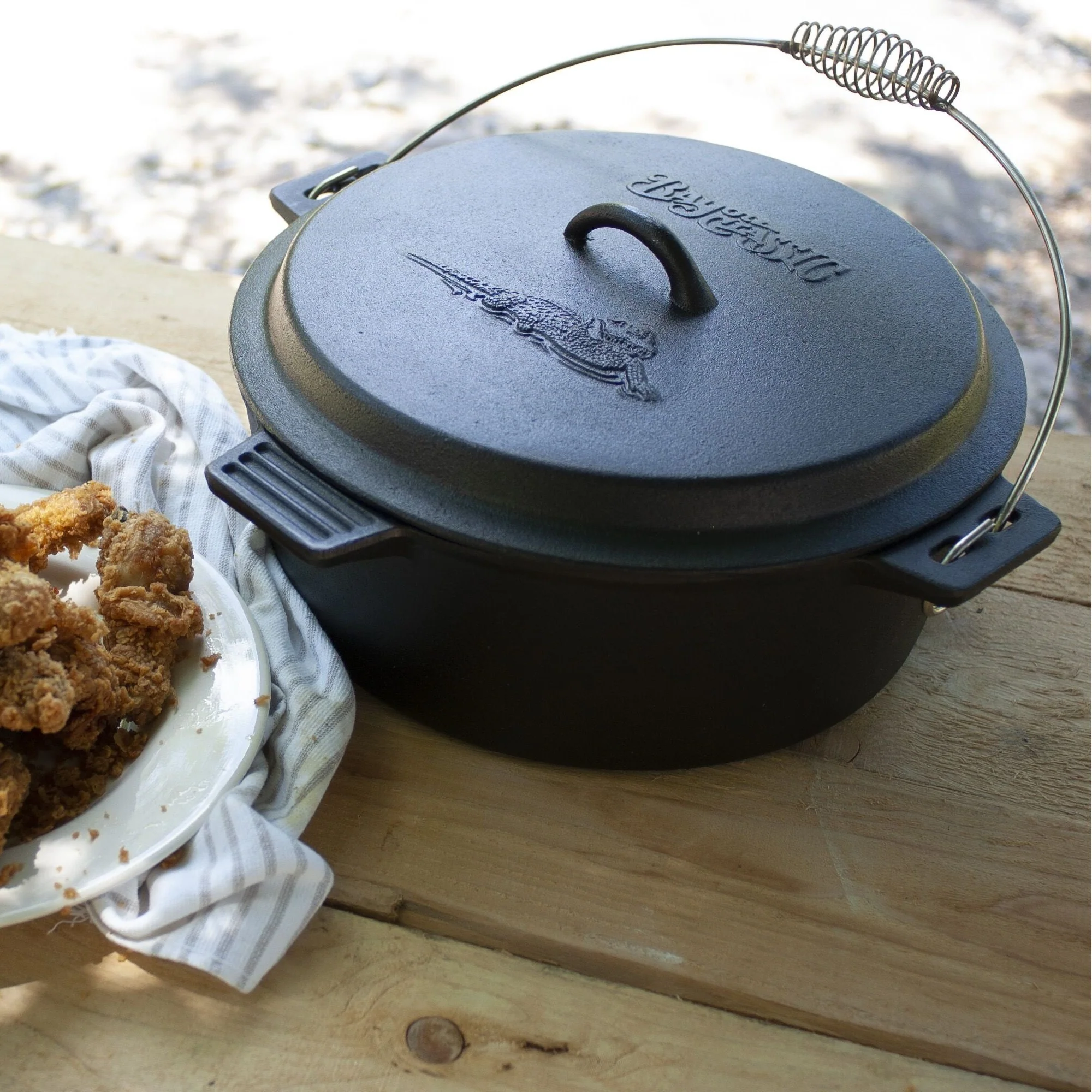 10-qt Cast Iron Chicken Fryer - Image 7