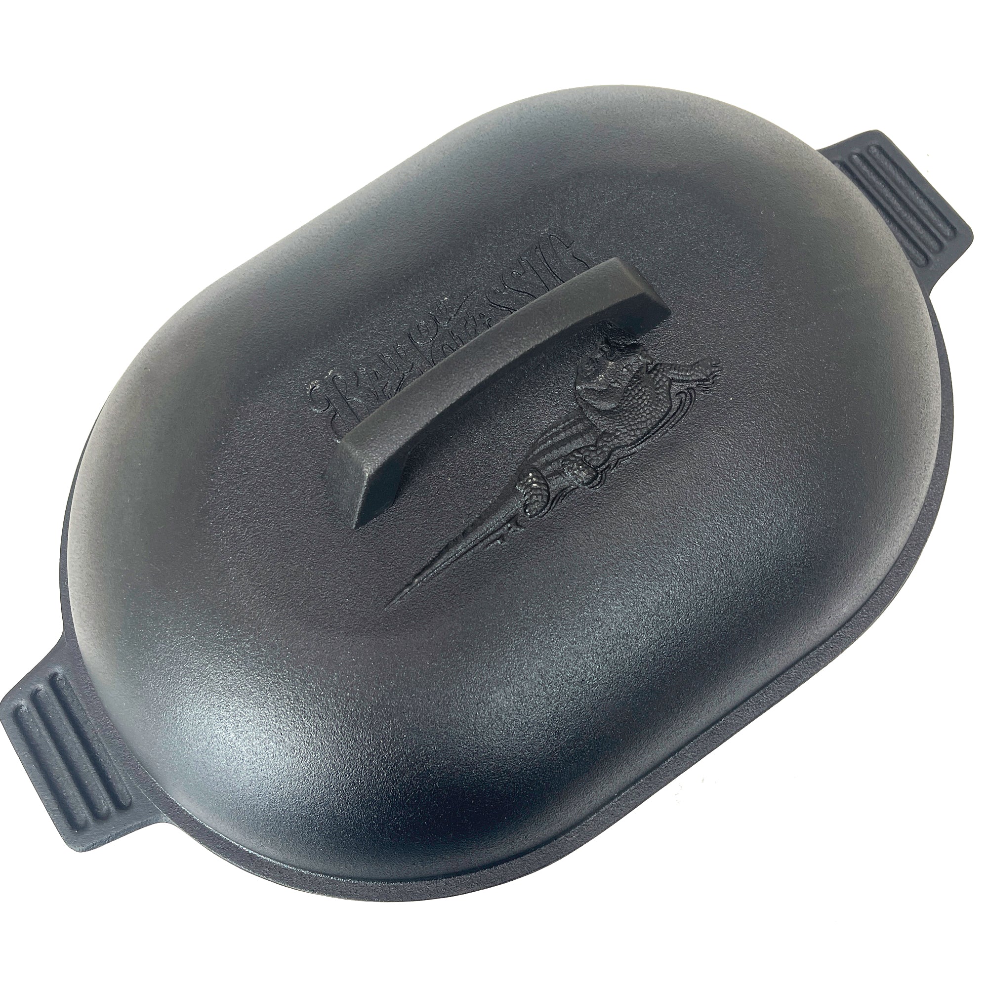 11-qt Cast Iron Oval Roaster with Lid - Image 3