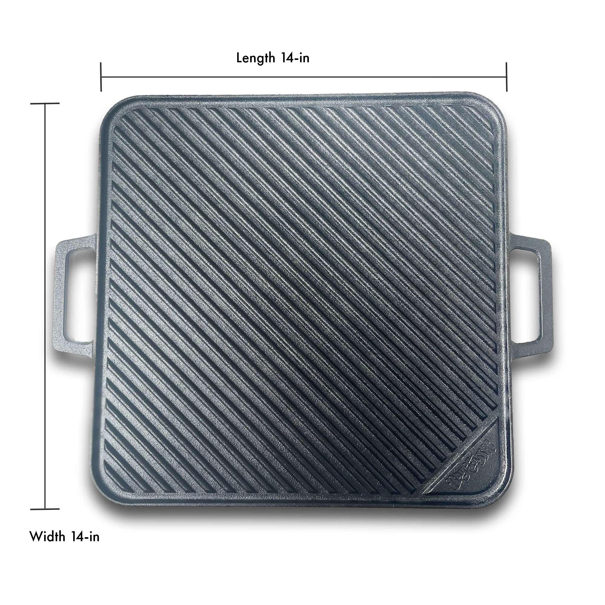 14-in Cast Iron Reversible Square Griddle - Image 3