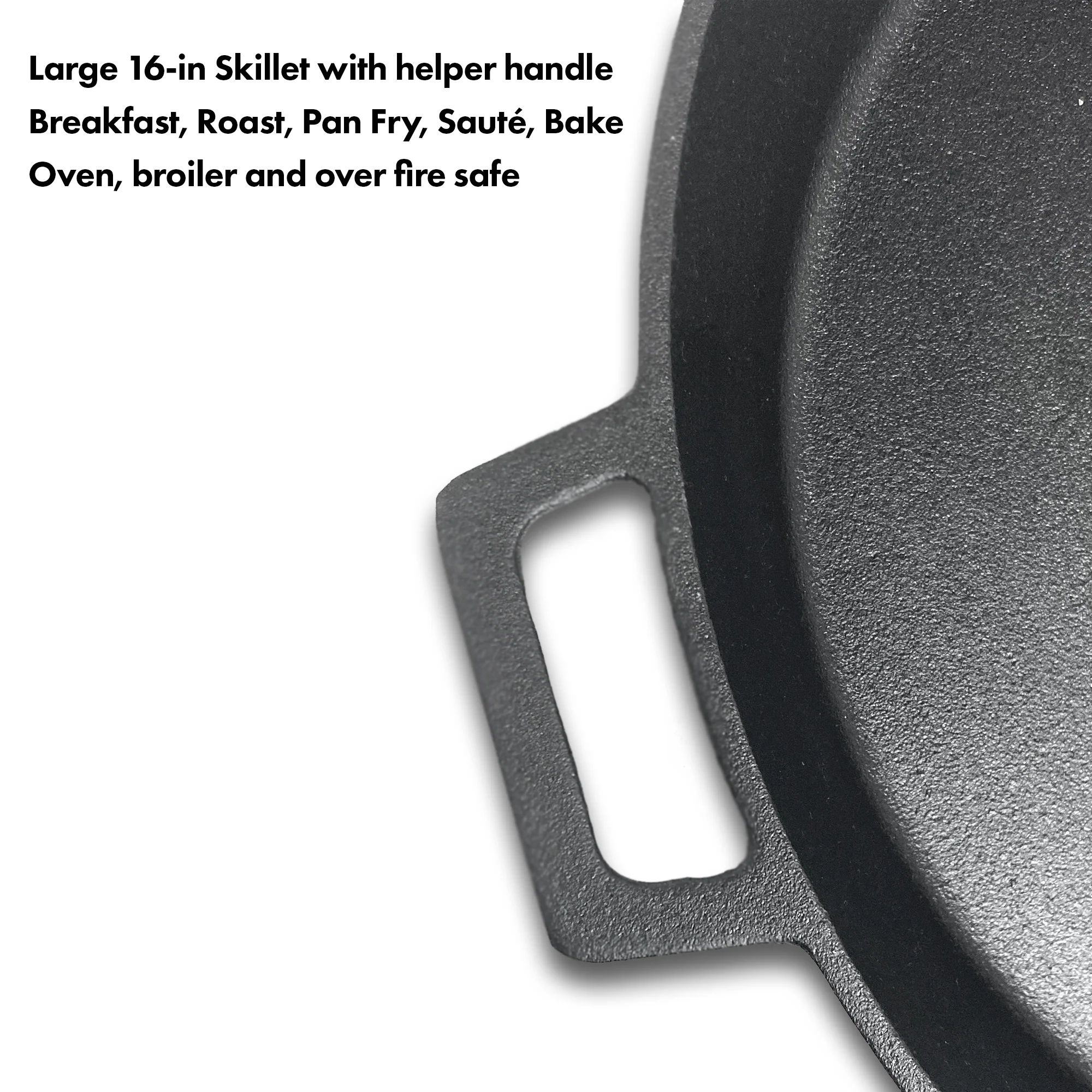 16-in Cast Iron Double-Handled Skillet - Image 3