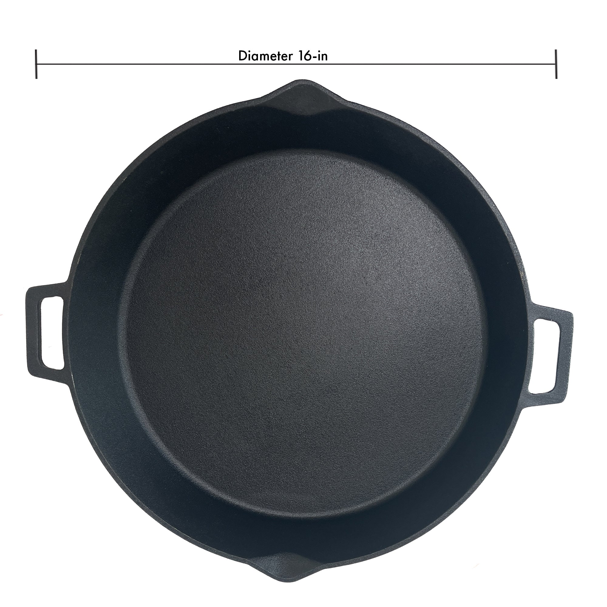 16-in Cast Iron Double-Handled Skillet - Image 4