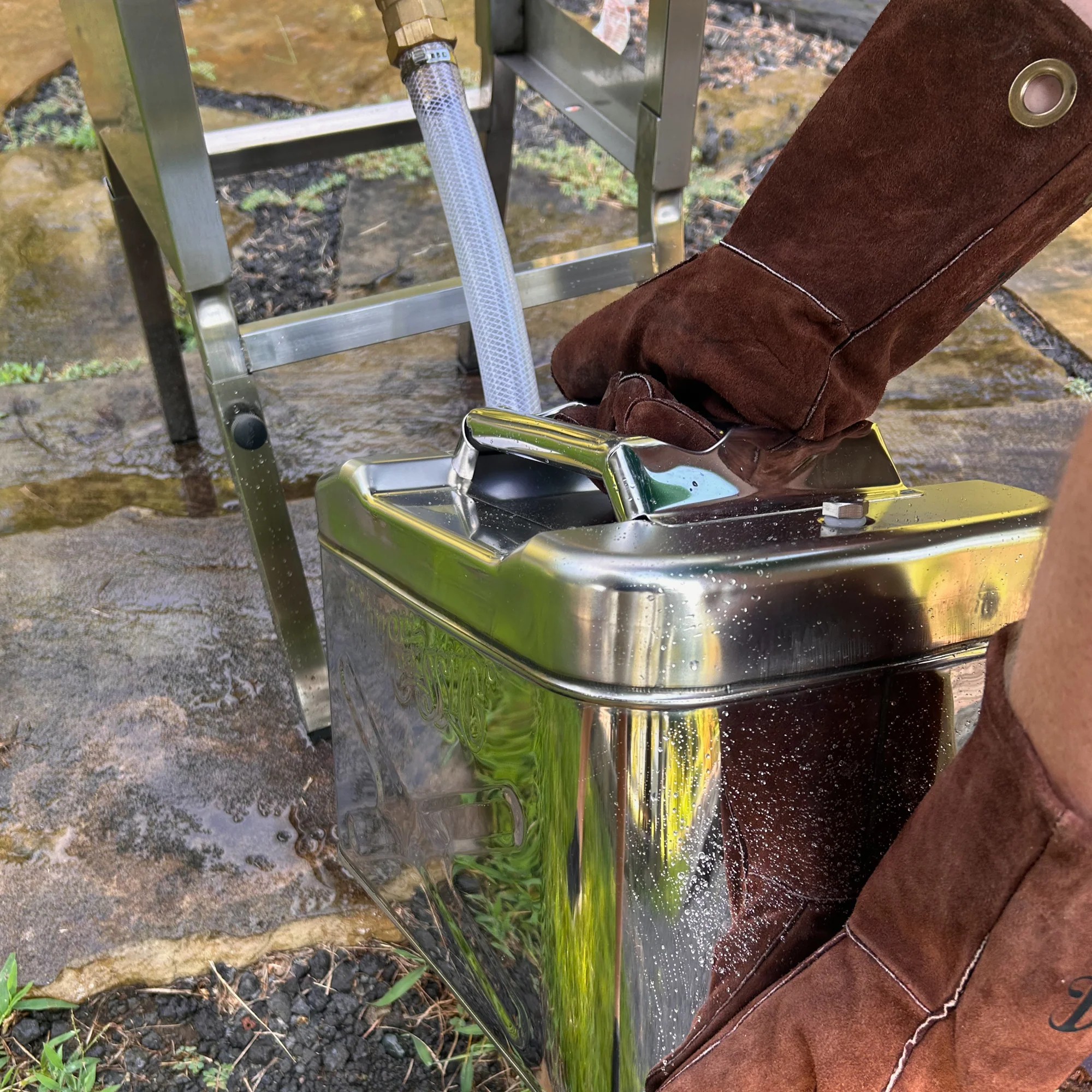 20-qt Stainless Cooking Oil Storage Can - Image 4