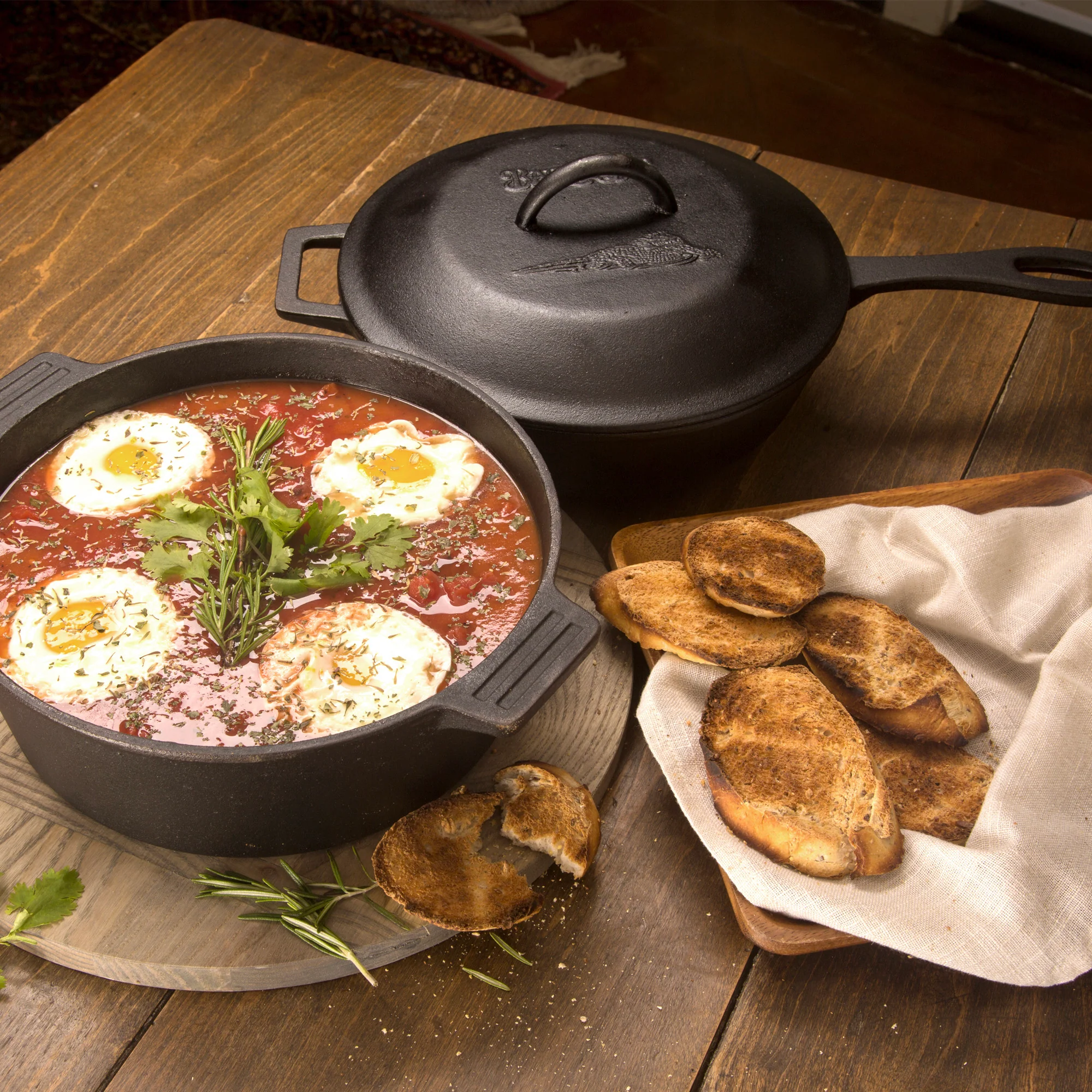 3-pc Cast Iron Cookware Set - Image 3