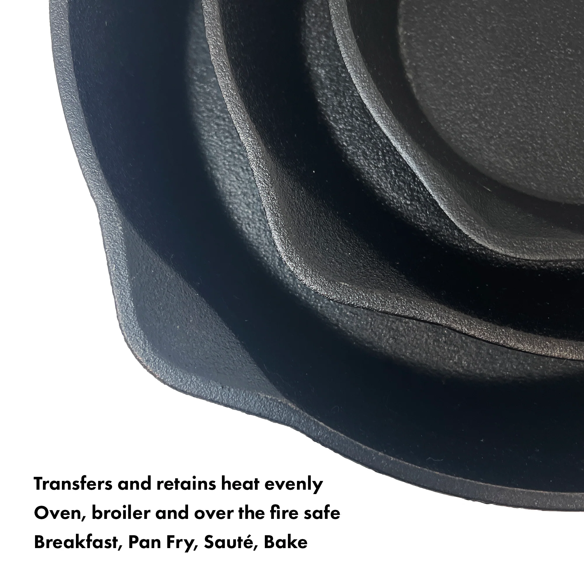 6-in, 8-in, and 10-in Cast Iron Skillet Set - Image 3