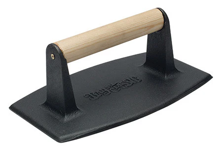 Cast Iron Shallow Pan and Press Set - Image 3