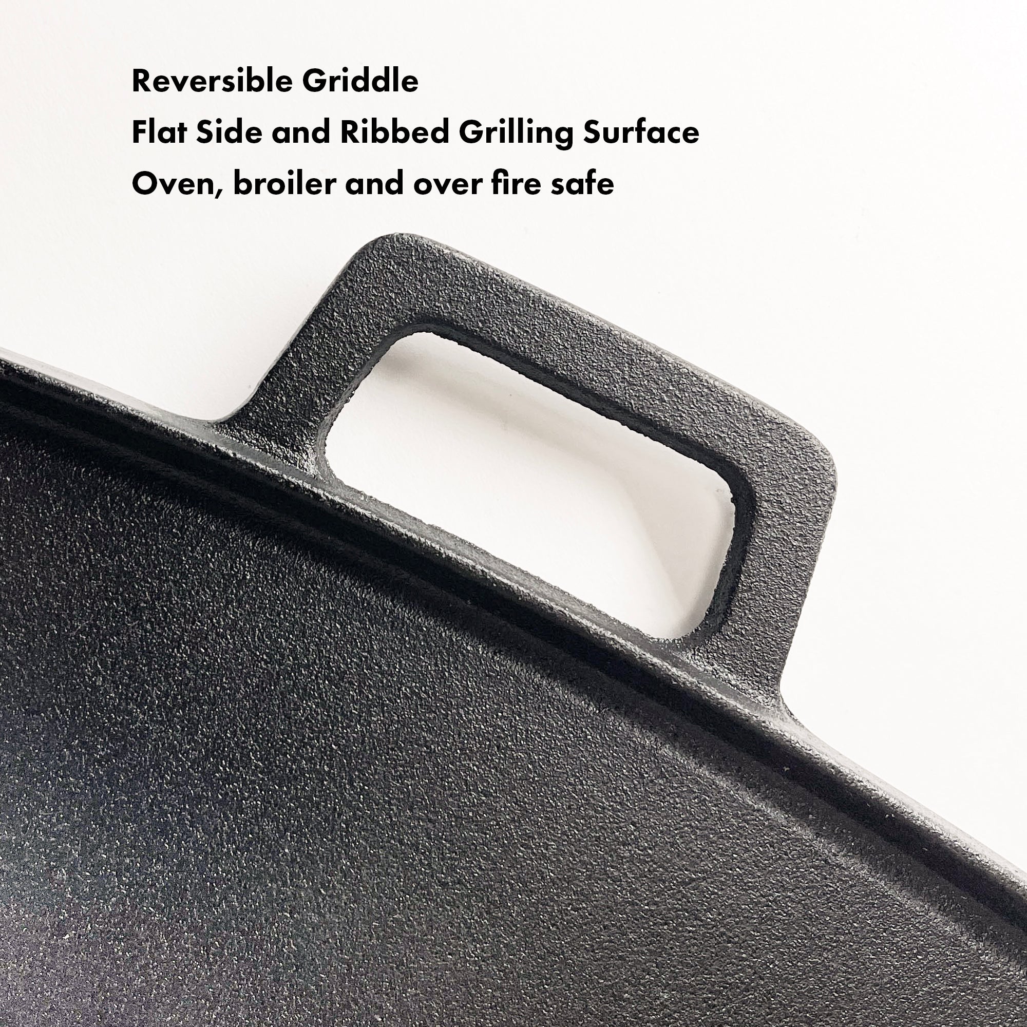 10.5-in Cast Iron Reversible Square Griddle - Image 3