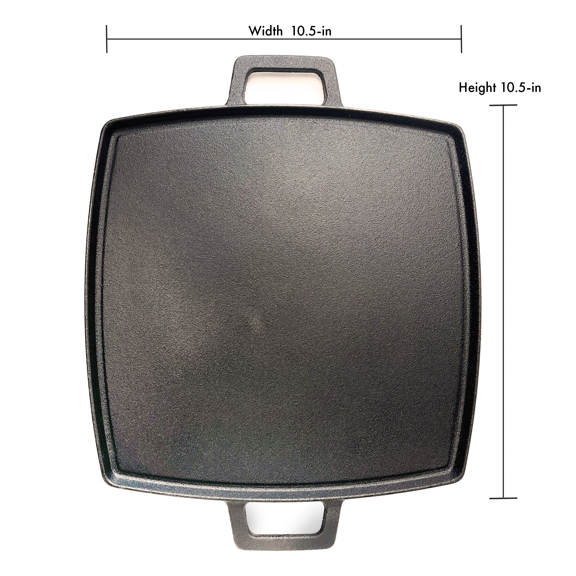 10.5-in Cast Iron Reversible Square Griddle - Image 4