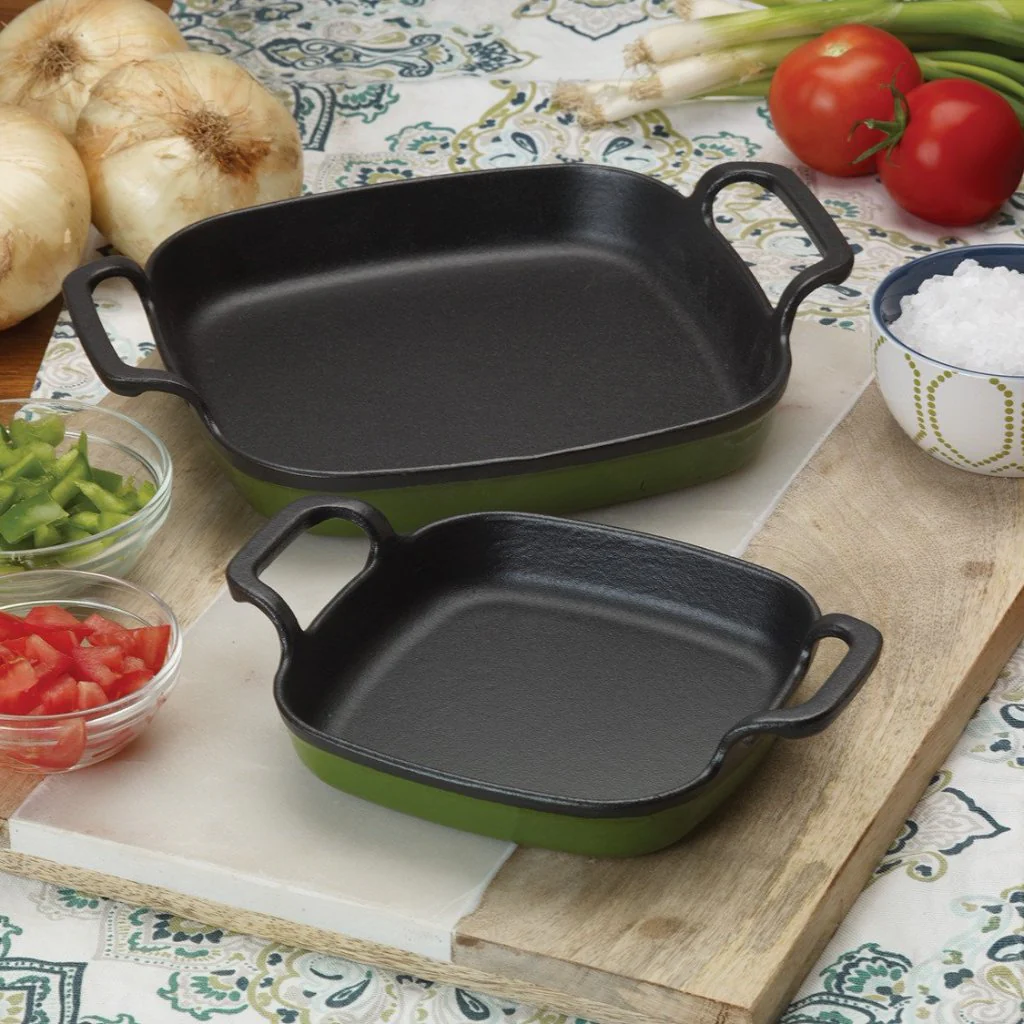 6-in Enameled Baking Dish, Cypress Green - Image 4