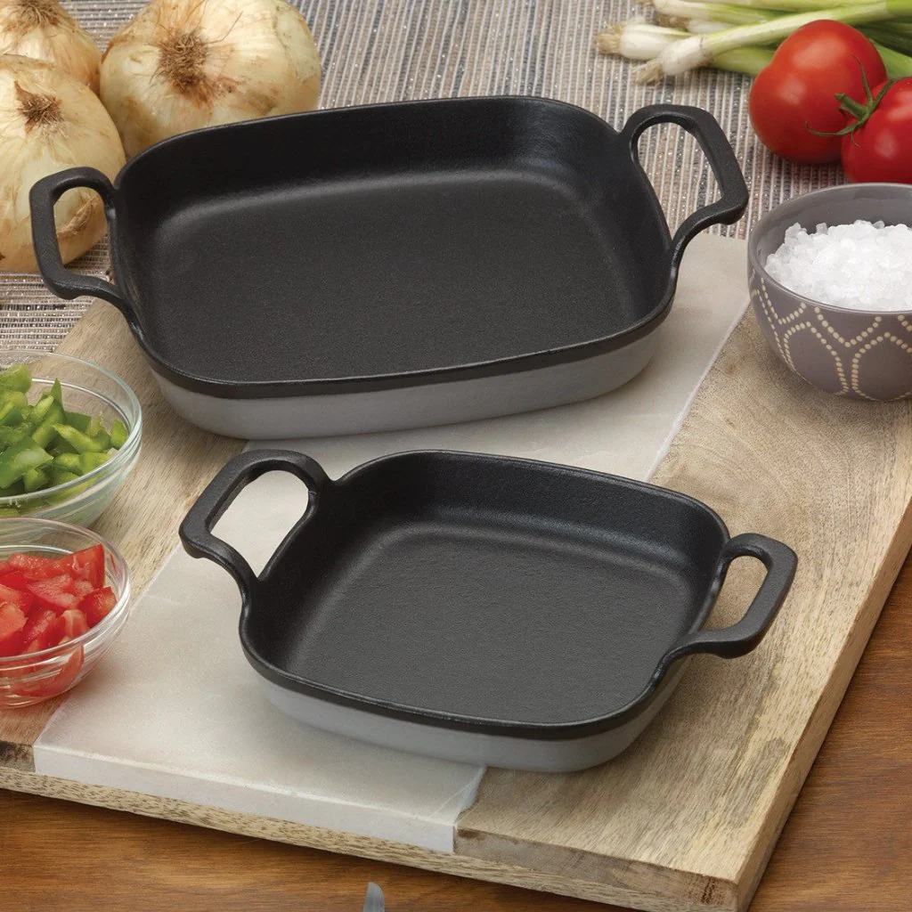 6-in Enameled Baking Dish, Weathered Grey - Image 4