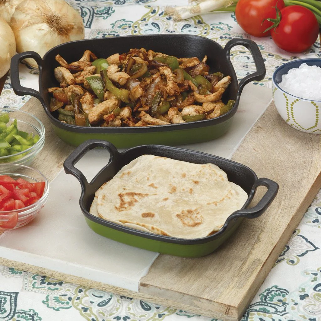 8.5-in Enameled Baking Dish, Cypress Green - Image 4