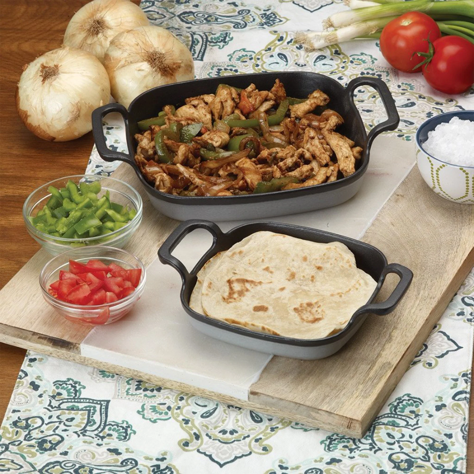 8.5-in Enameled Baking Dish, Weathered Grey - Image 4