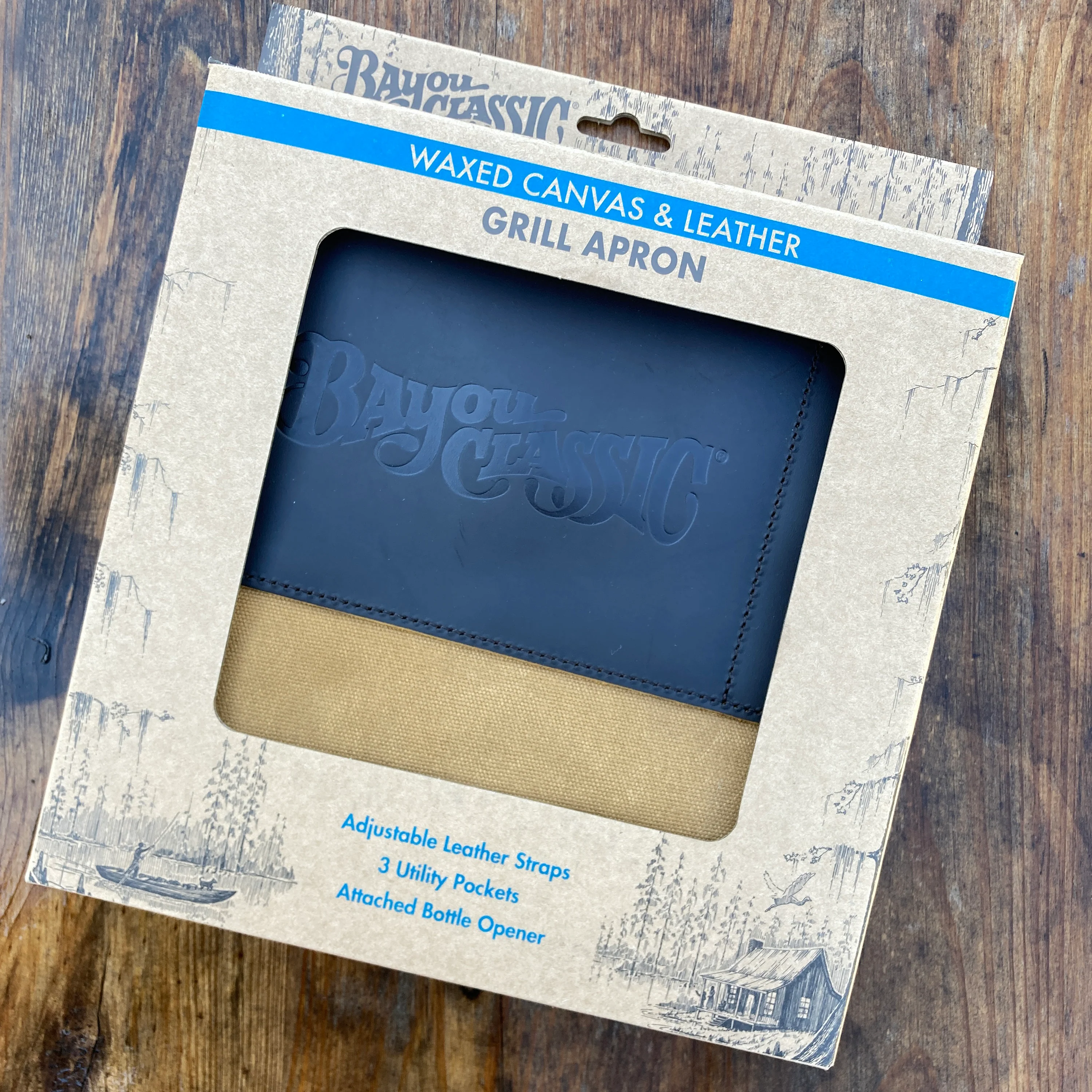 Waxed Canvas and Leather Grill Apron - Image 6